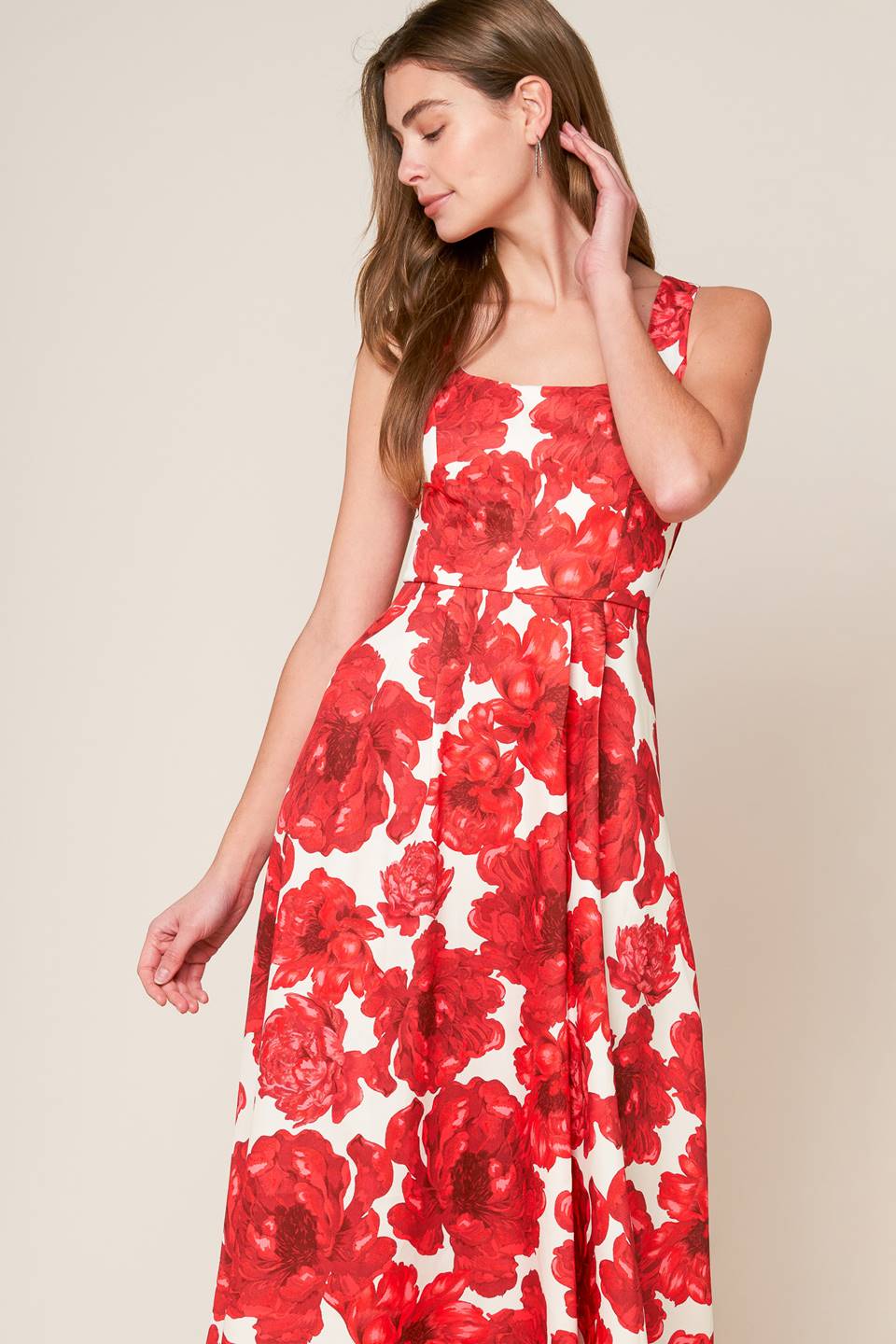 WAVES OF LIFE WOVEN MIDI DRESS Flying Tomato